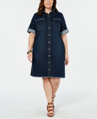 Style & Co Plus Size Denim Shirtdress, Created for Macy's - Macy's