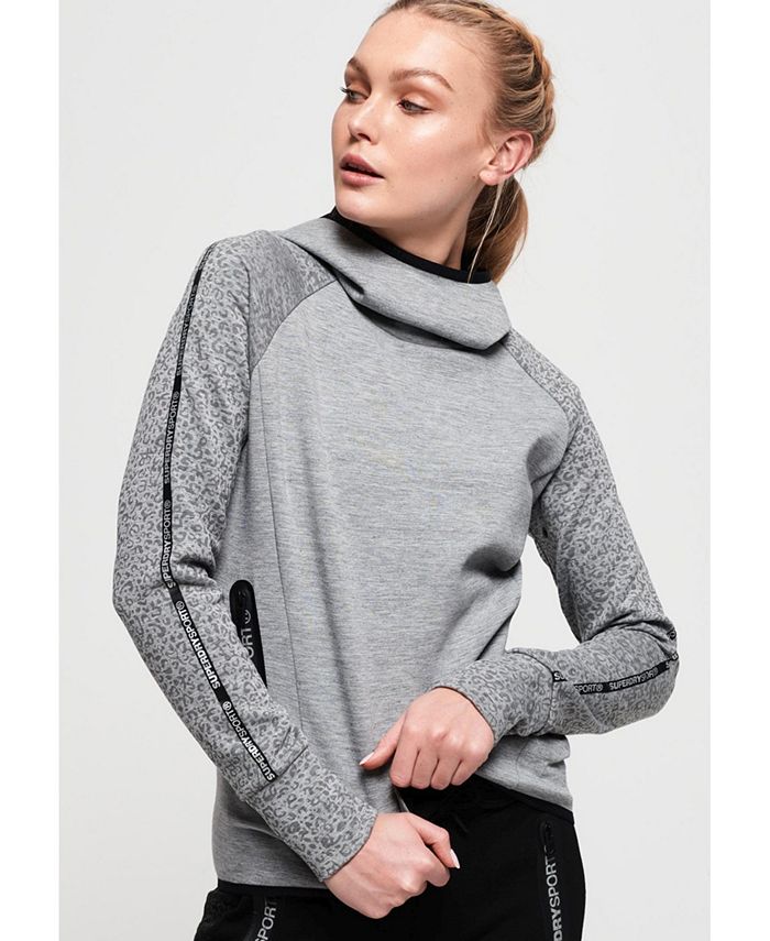 Superdry Core Gym Tech Taped Funnel Hoodie - Macy's