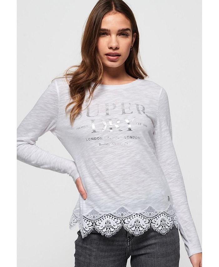Superdry Annabeth Lace Top - Macy's