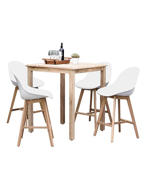 Amazonia 5 Piece Patio Bar Set Square Reviews Furniture Macy S