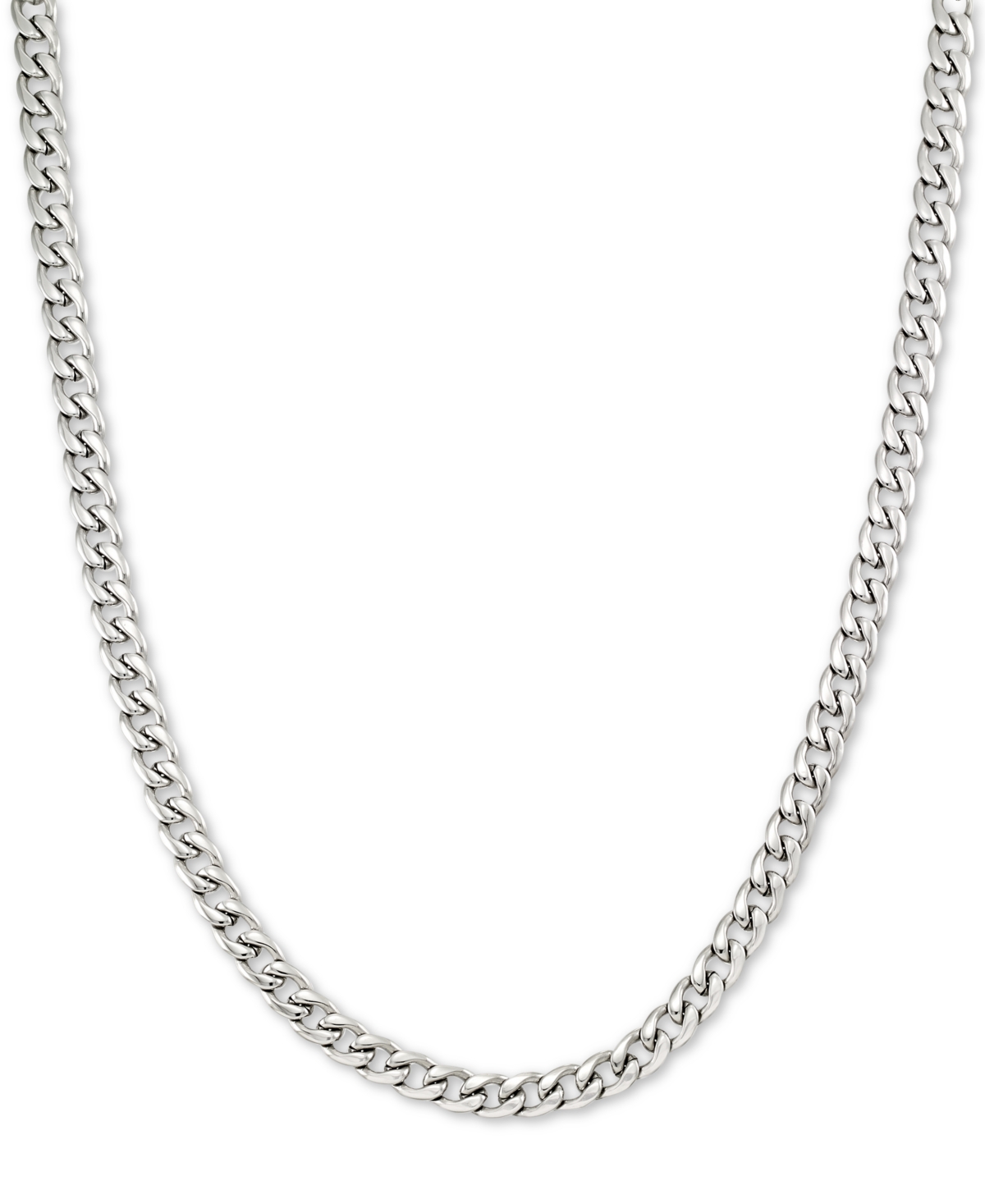 Legacy for Men by Simone I. Smith 24" Curb Chain Necklace in Stainless Steel