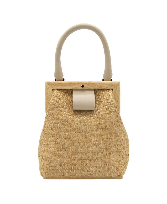 La Regale Zig Zag Raffia Mini Purse - Macy's