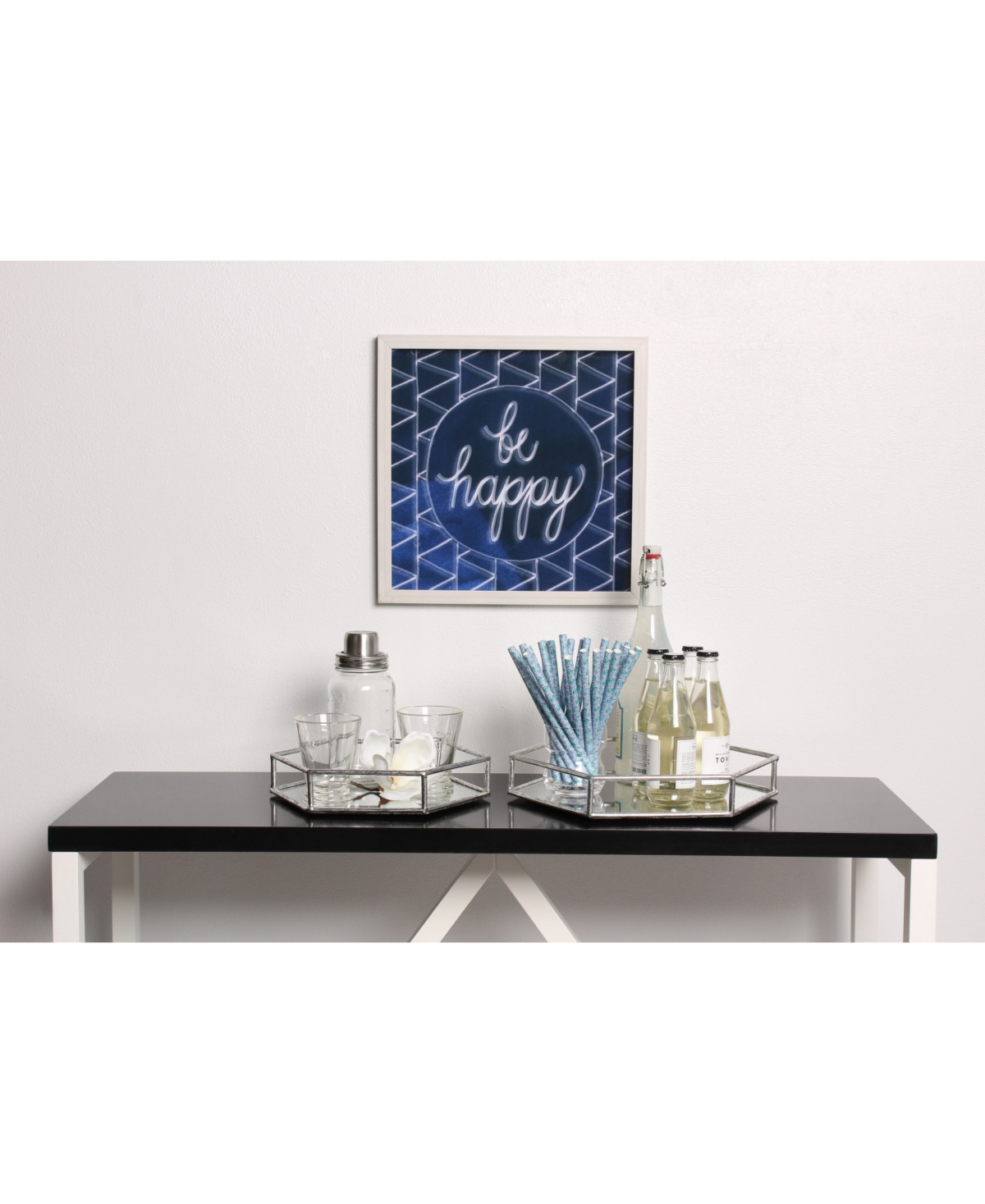 Kate and Laurel Felicia Nesting Metal Mirrored Decorative Trays, 2 Piece