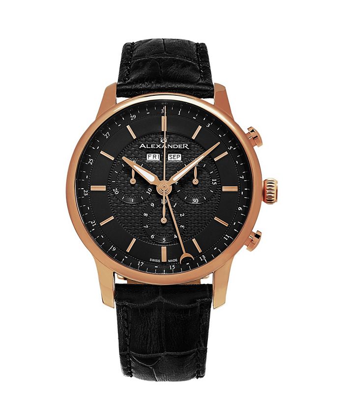 Stuhrling Alexander Watch A101-04, Stainless Steel Rose Gold Tone Case ...