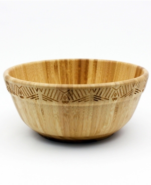 Shop Berghoff Bamboo Two-tone Salad Bowl In Brown
