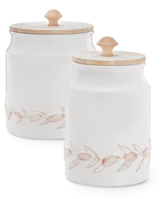 Martha Stewart Collection - Textured Canisters, Set of 2