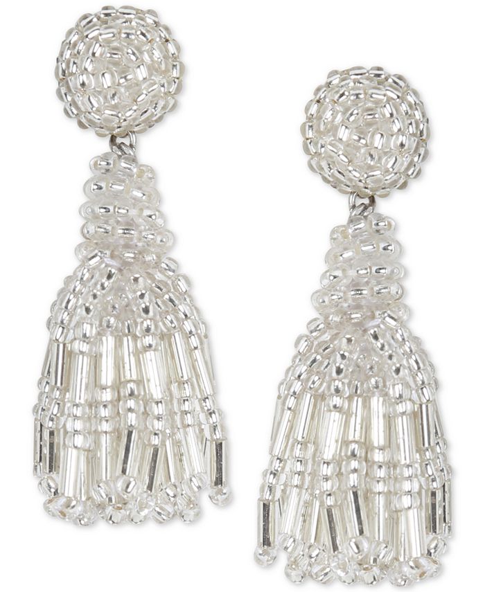 Deepa Beaded Fringe Drop Earrings - Macy's