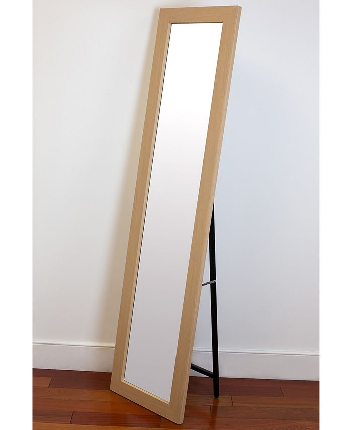 Home Basics Full Length Floor Mirror With Easel Back, Natural Macy's