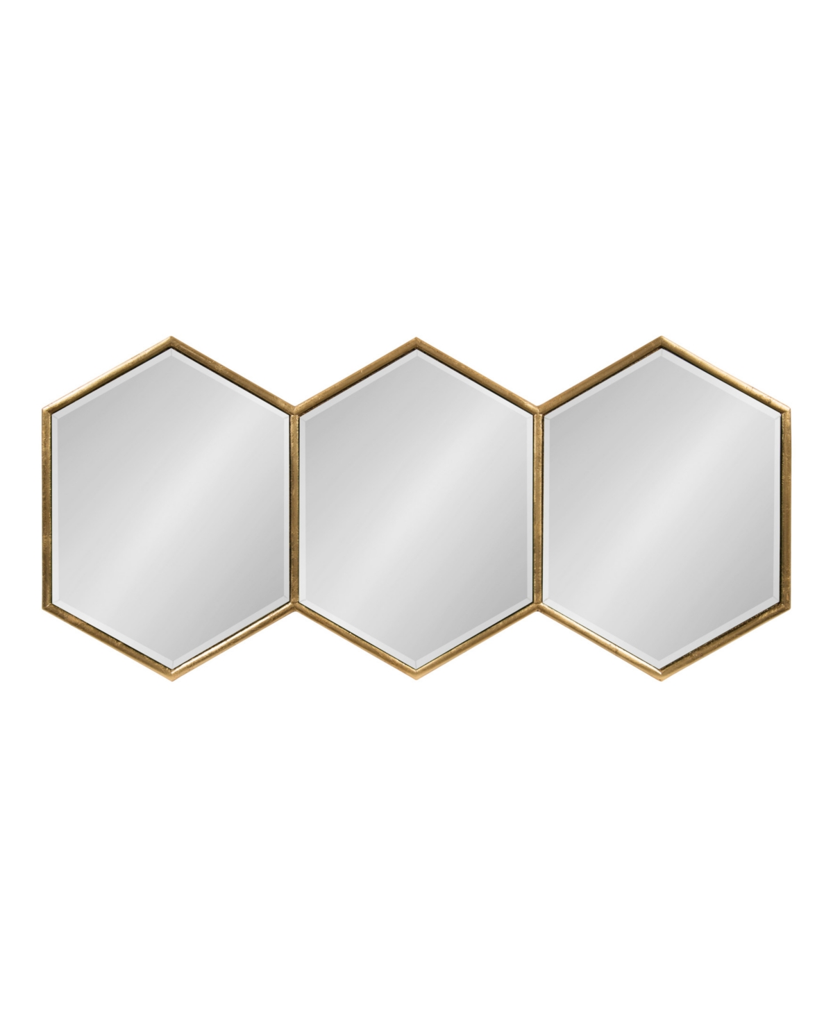 Royce Horizontal Hexagon Mirror - Gold