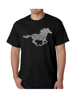LA Pop Art Mens Word Art T-Shirt - Mustang - Macy's