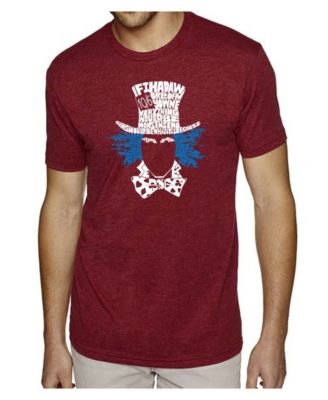 Men's Cotton/Poly Blend Word Art T-Shirt - The Mad Hatter