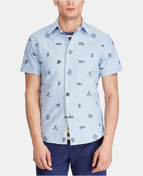 Polo Ralph Lauren Men S Classic Fit Print Oxford Shirt Reviews