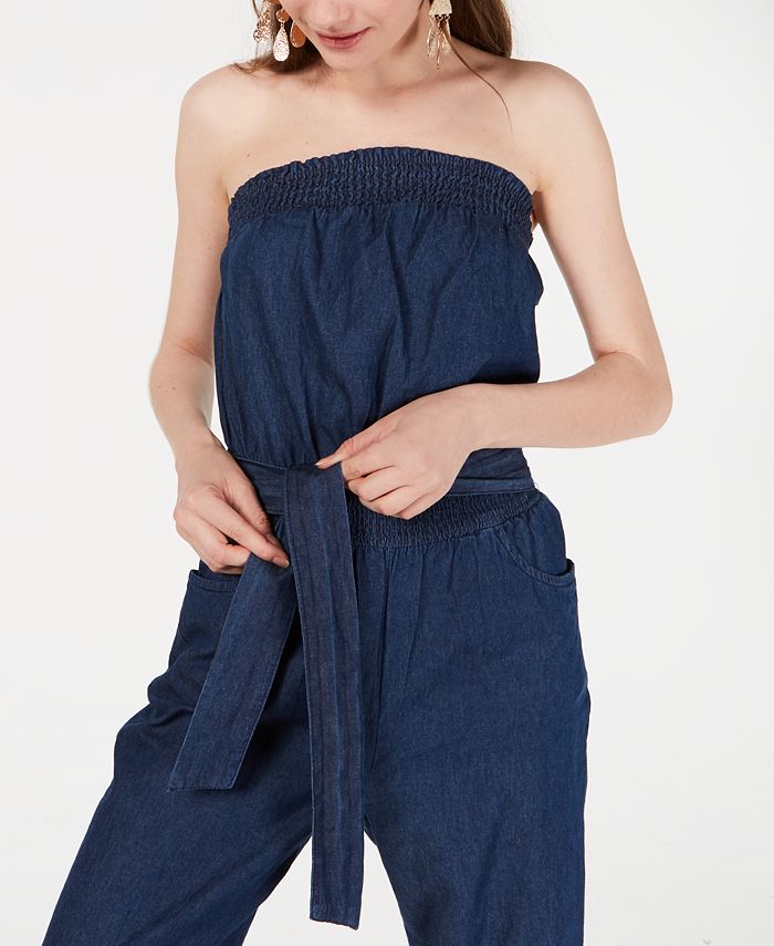 Dollhouse Juniors' Strapless Jumpsuit Macy's