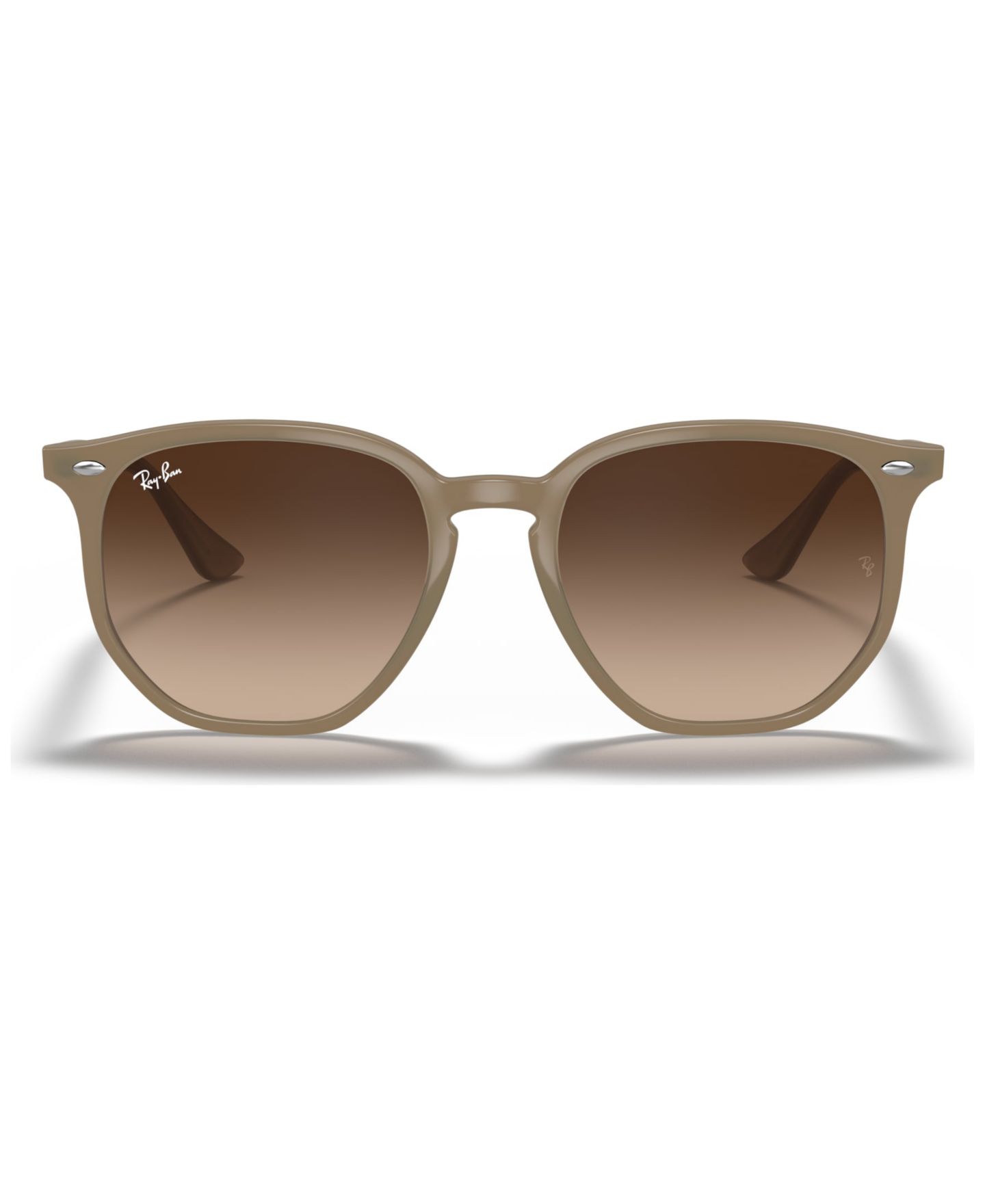 Женские солнцезащитные очки Ray-Ban Sunglasses, RB4306 54, цвет: Бежевый / Коричневый градиентный коричневый — фото 3