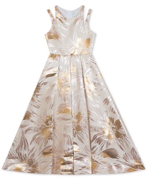Rare Editions Big Girls Brocade Pleated Gown Reviews Dresses