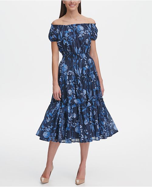 Tommy Hilfiger Floral Midi Cotton Swing Dress Reviews Dresses