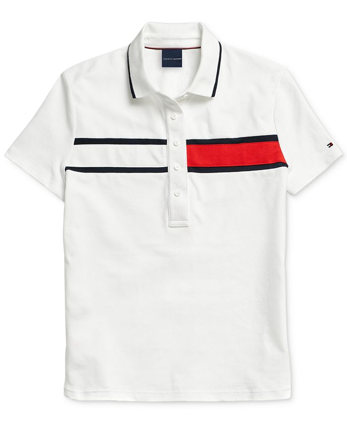 Tommy Hilfiger Women's Aimee Goffin Polo Shirt with Magnetic Closure ...