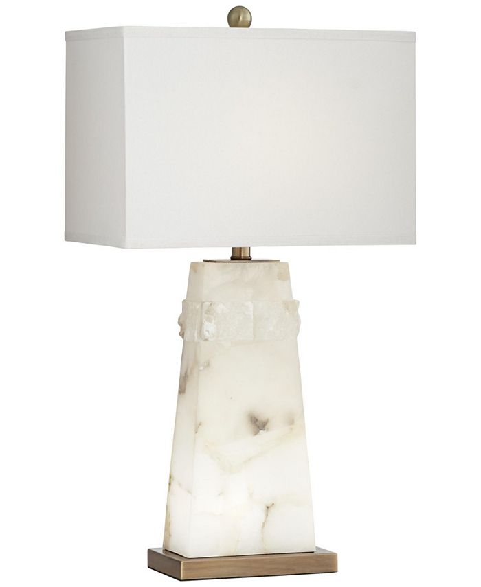 Kathy Ireland Pacific Coast Alabaster Table Lamp with Nightlight - Macy's