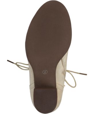 Journee Womens Baylor Medium and Wide Width Lace Up Stacked Heel Booties
