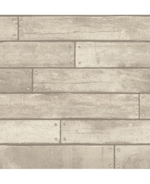 Brewster Home Fashions Weathered Nailhead Plank Wallpaper - 396