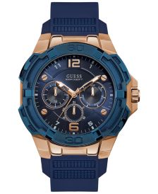 Men's Genesis Blue Silicone Strap Watch 51.5mm