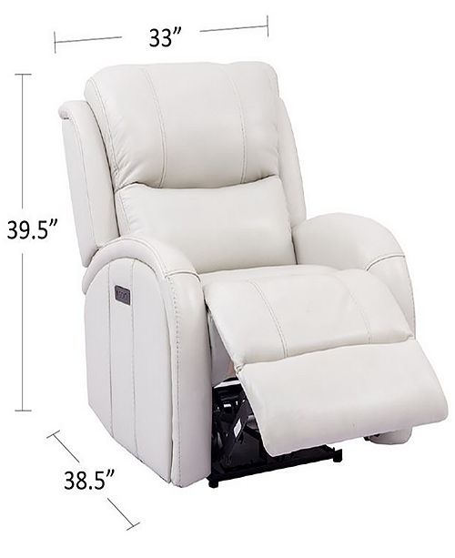 Furniture Leiston Leather Dual Power Recliner With Usb Power