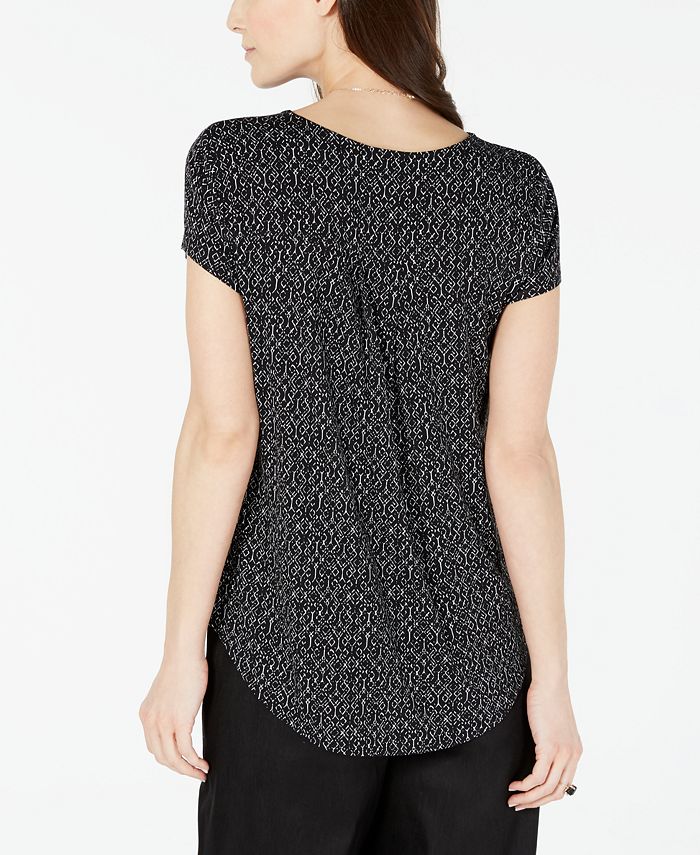 Alfani Printed V-Neck T-Shirt, Created for Macy's - Macy's