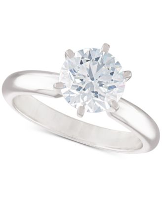 2 carat solitaire diamond ring white gold