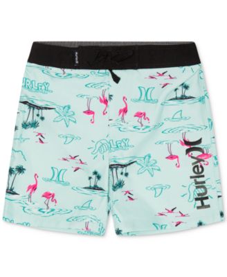 boy flamingo swim trunks