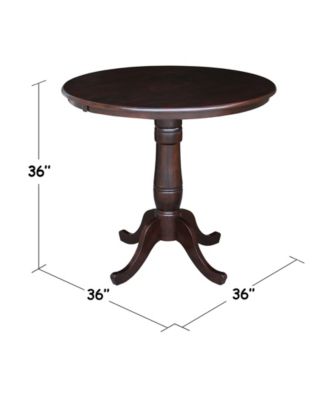 36" Round Top Pedestal Table - 34.9"H