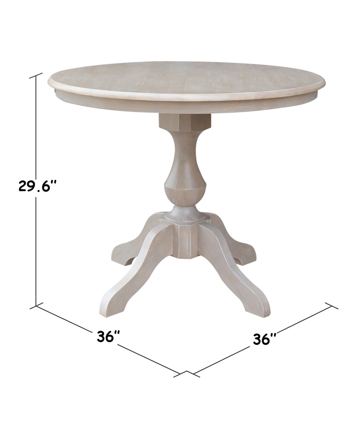 International Concepts Round Top Pedestal Table - 28.9