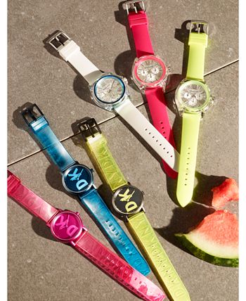 Michael Kors Women s Wren Neon Yellow Silicone Strap Watch 42mm