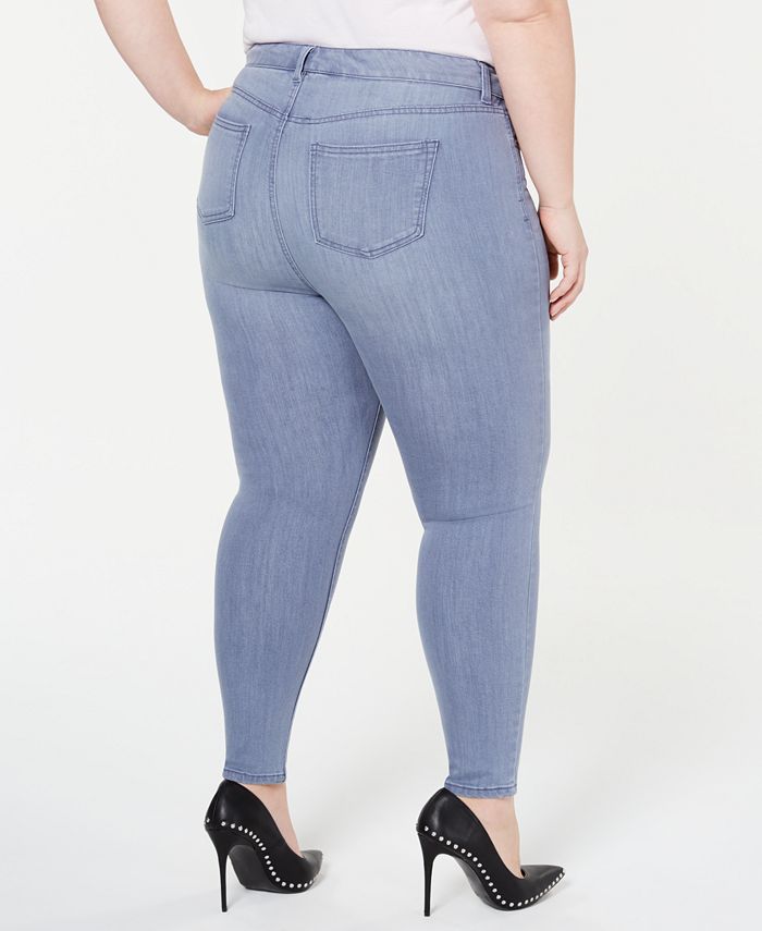 Celebrity Pink Womens Trendy Plus High Rise Skinny Ankle Jeans Blue Size Petite Small