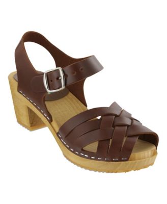 brown swedish clogs