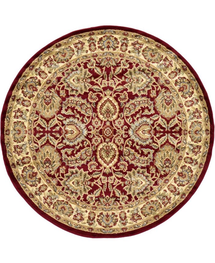 Bayshore Home Passage Psg9 Red 6' x 6' Round Area Rug - Macy's