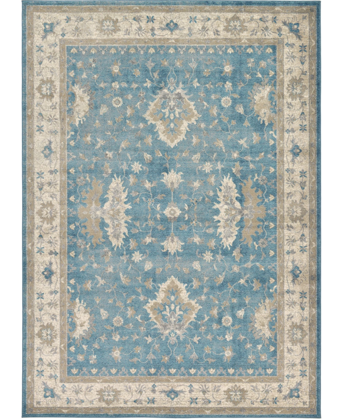 Bayshore Home Bellmere Bel5 7' x 10' Area Rug - Light Blue