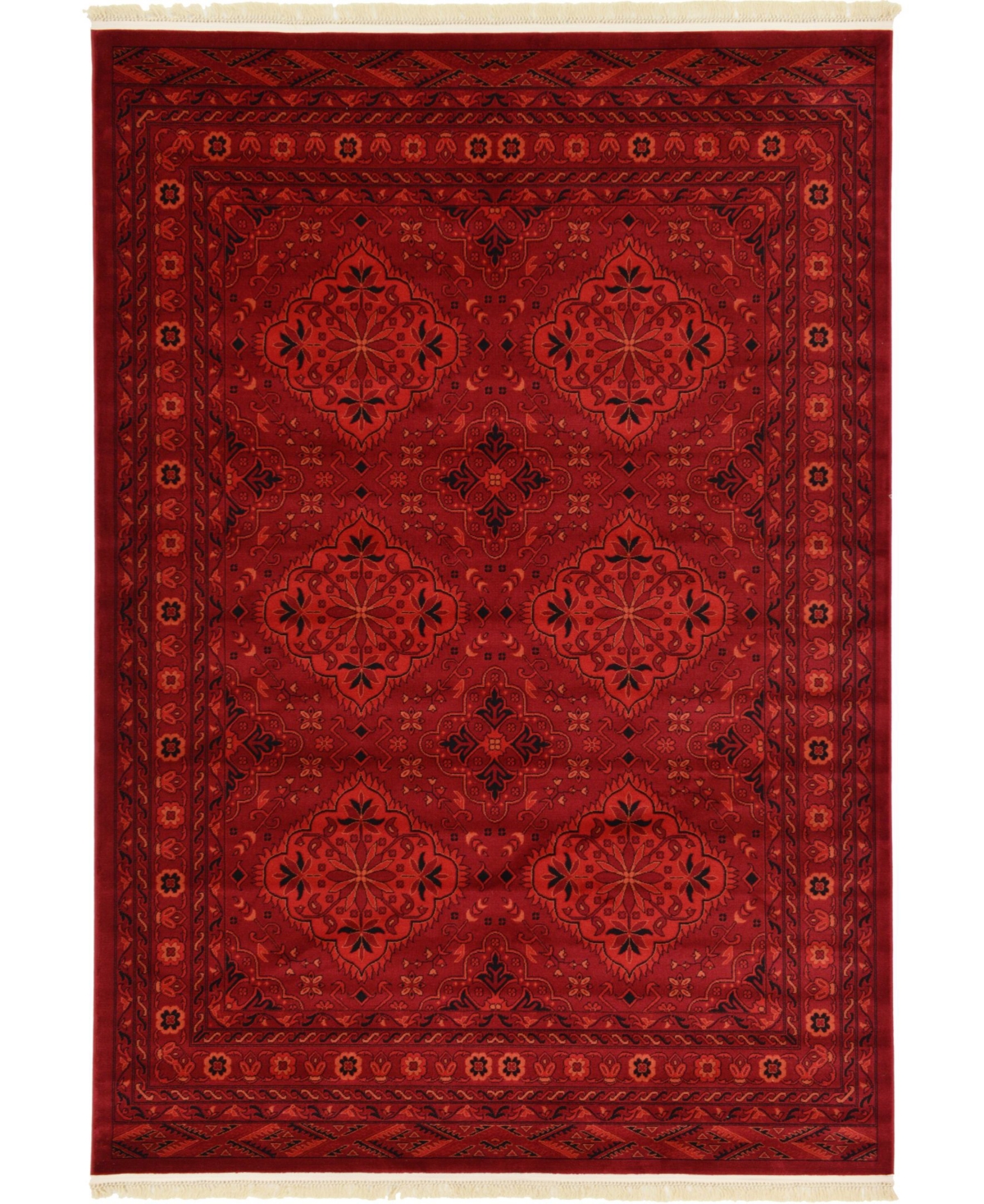 Bayshore Home Vivaan Viv1 Red 7' x 10' Area Rug - Red