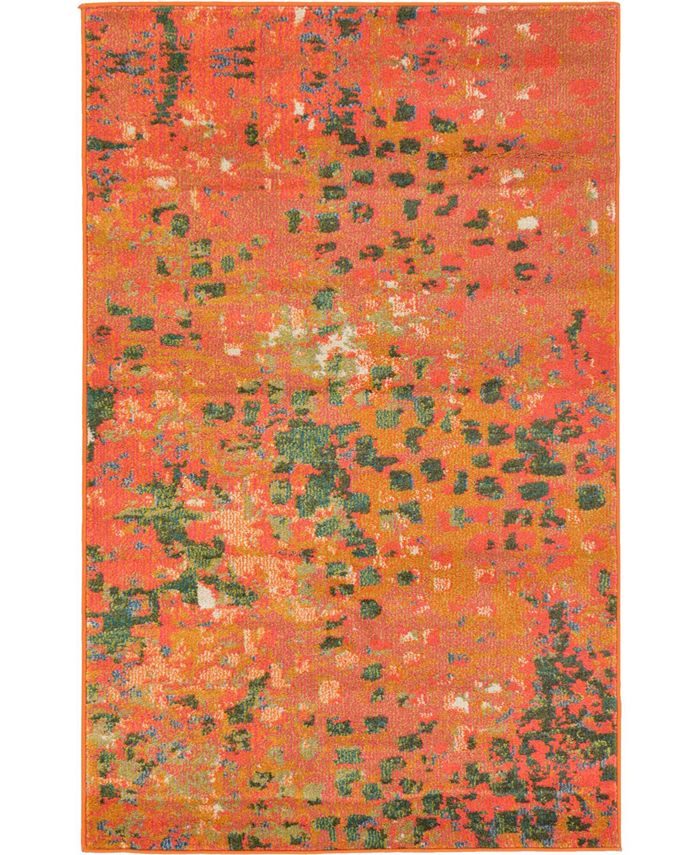 Bridgeport Home Adah Ada1 Orange 3' 3" x 5' 3" Area Rug Macy's