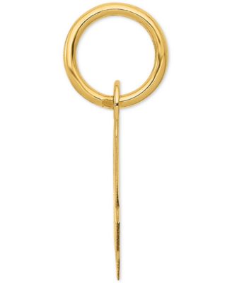 14k Gold Charm, Small Script Initial Charm