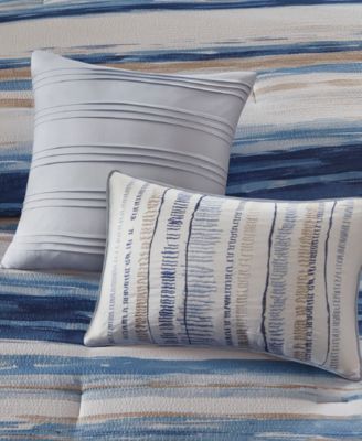 Marina Printed Seersucker 8-Pc. Comforter and Coverlet Set, King/California King