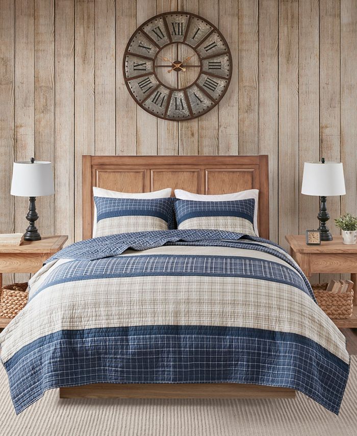 Woolrich Flagship Full/Queen 3 Piece Reversible Cotton Oversized Quilt