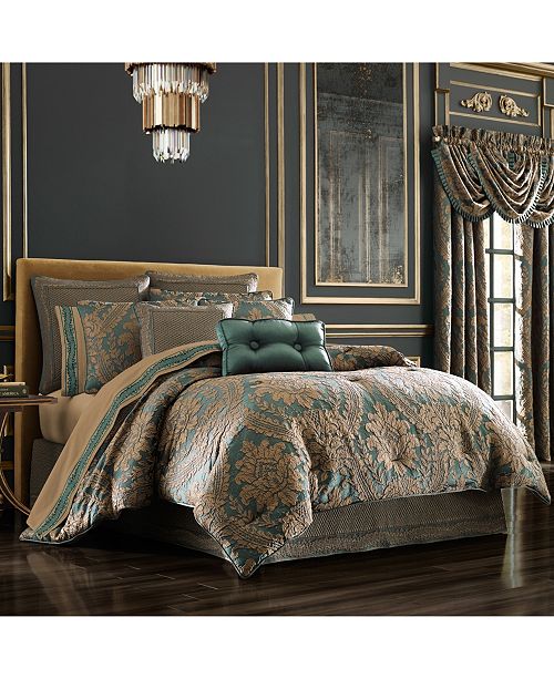 J Queen New York J Queen Montgomery Emerald Green King Comforter