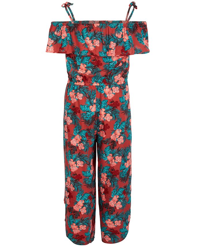 Epic Threads Big Girls Floral-Print Jumpsuit, Created for Macy's - Macy's