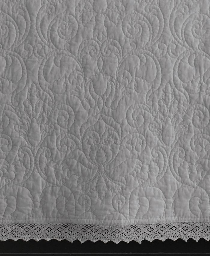 Laura Ashley Heirloom Crochet Grey Quilt Set, Twin & Reviews Sheets
