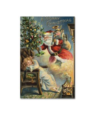 Trademark Global Vintage Apple Collection 'Merry Christmas Santa ...