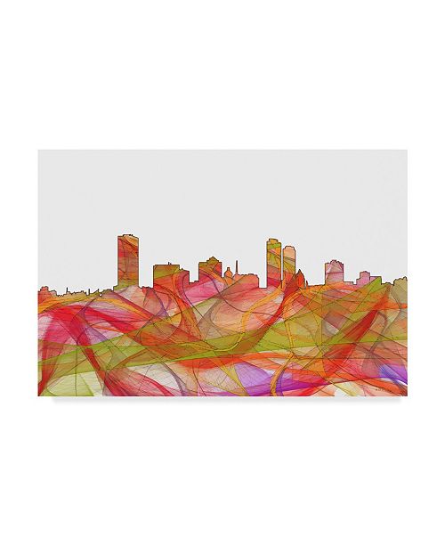 Trademark Global Marlene Watson Milwaukee Wisconsin Skyline Swirl