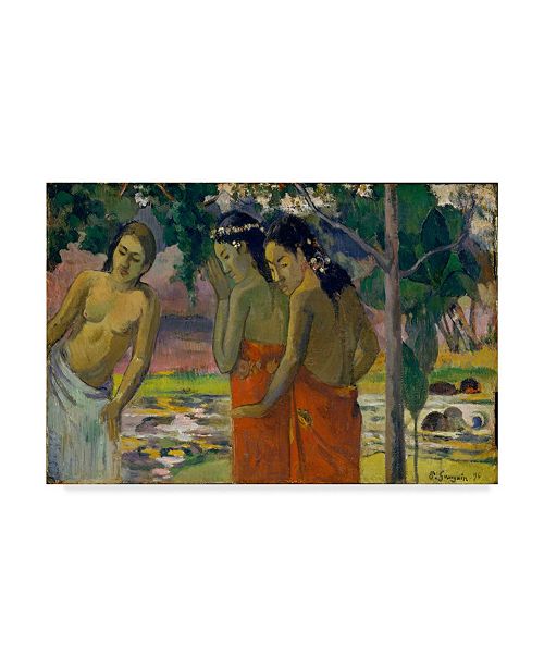 Paul Gauguin Three Tahitian Women Canvas Art 19 X 12