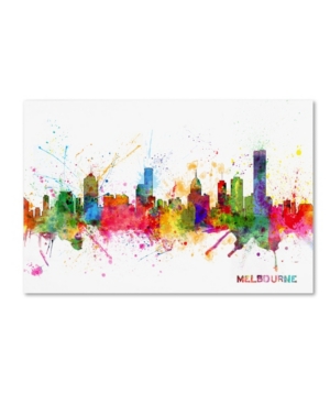 Trademark Global Michael Tompsett 'melbourne Skyline' Canvas Art In Multi