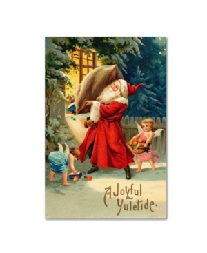 Trademark Global Vintage Apple Collection 'vintage Xmas 5' Canvas Art In Multi