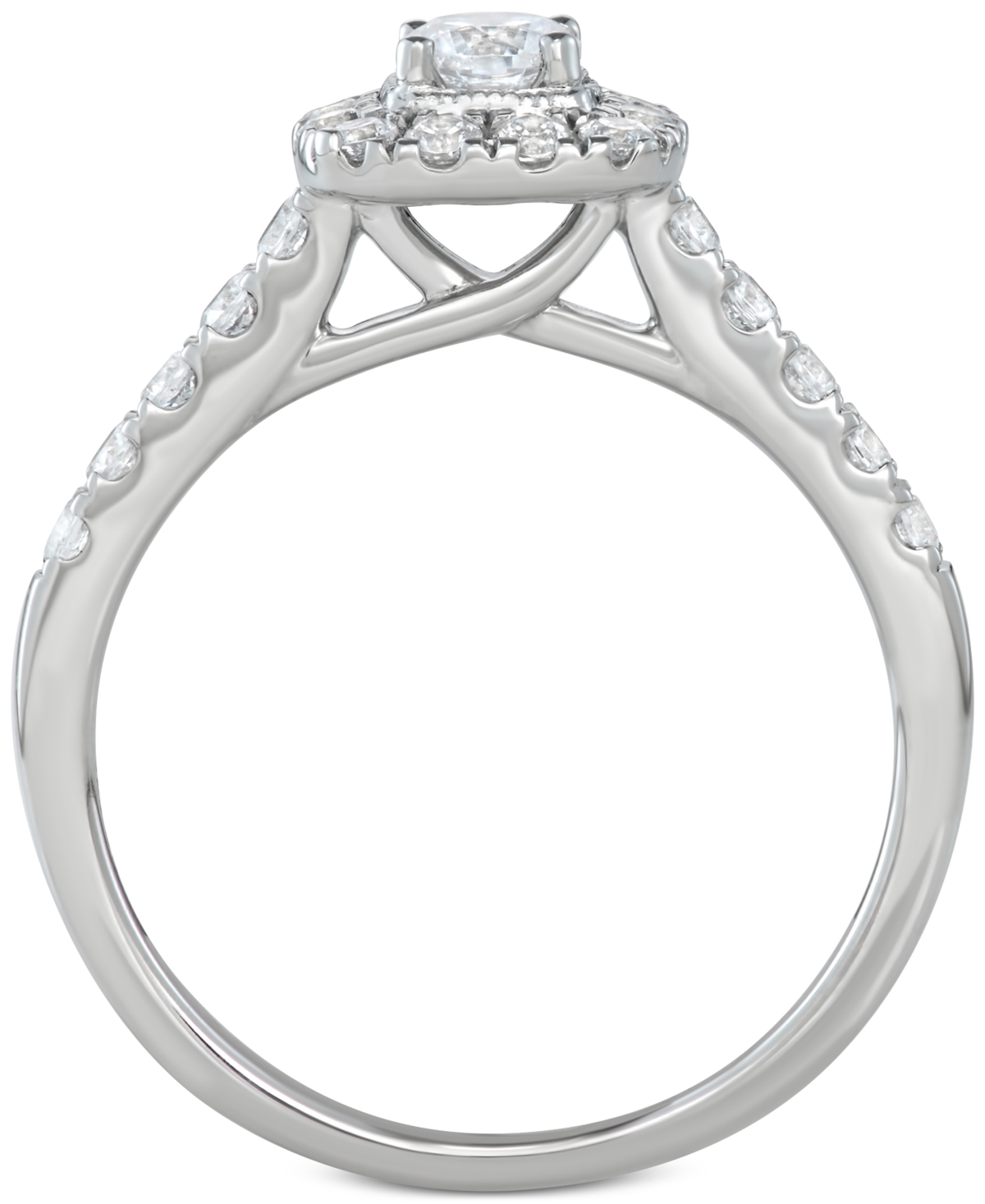 Diamond Halo Bridal Set (1 ct. t.w.) in 14k White, Yellow or Rose Gold